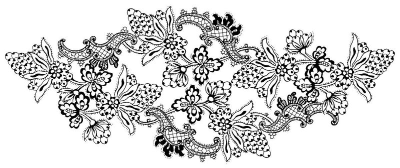 Кружево трафарет