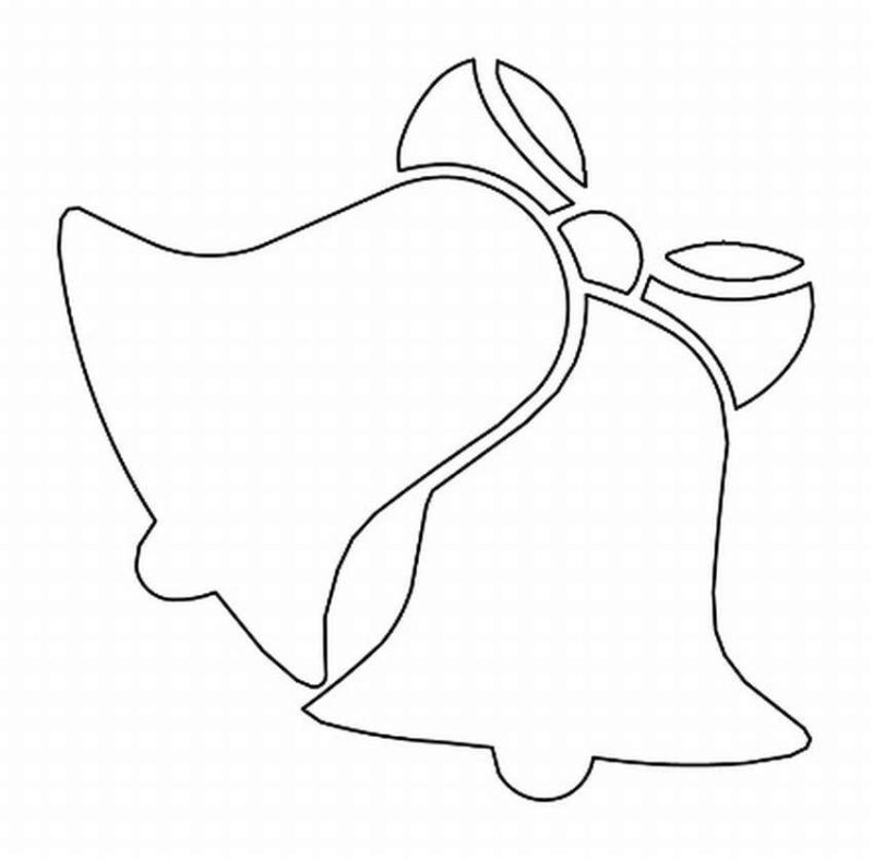Колокольчики новогодние трафареты для вырезания