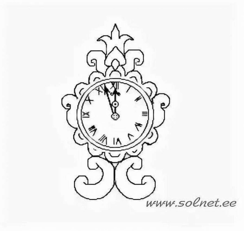Часы раскраска