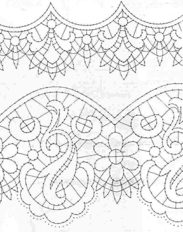 Точечная роспись трафареты кружево Ришелье