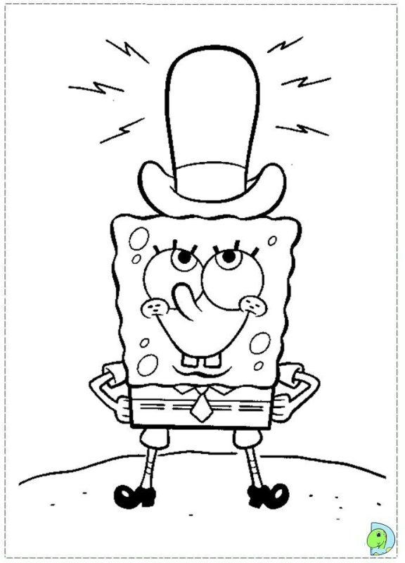 Картинки из Спанч Боба для раскрашивания
