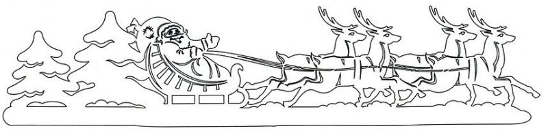 Украшение на окно сани