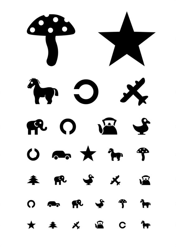 Таблица Головина-Сивцева для проверки остроты зрения