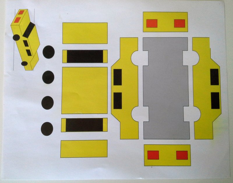 Трафарет машины 3д