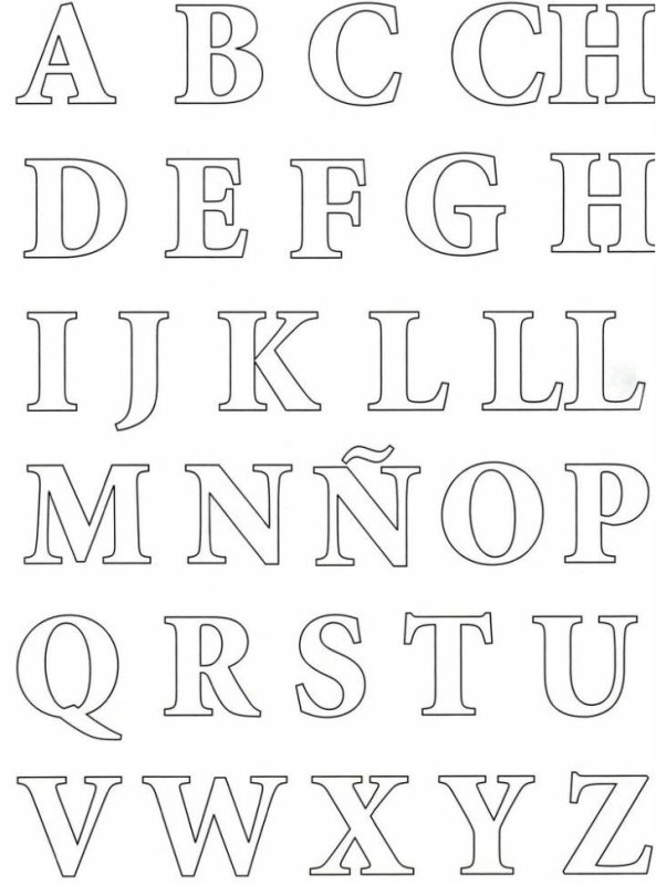 Трафарет английских букв