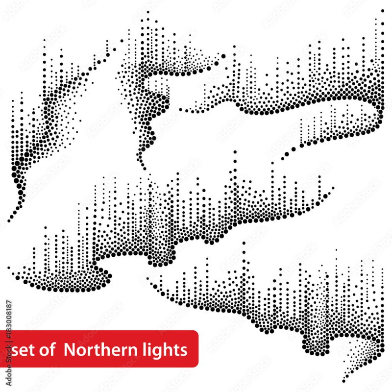 Северное сияние векторное изображение