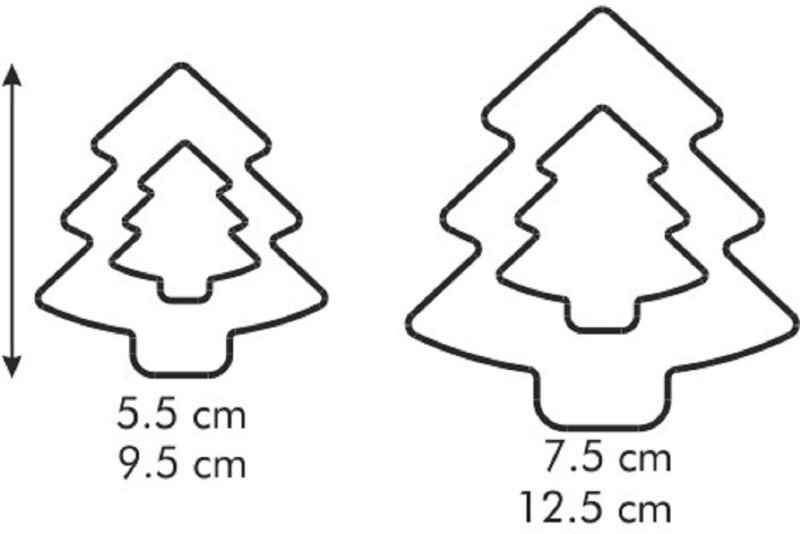 Трафарет елки для печенья