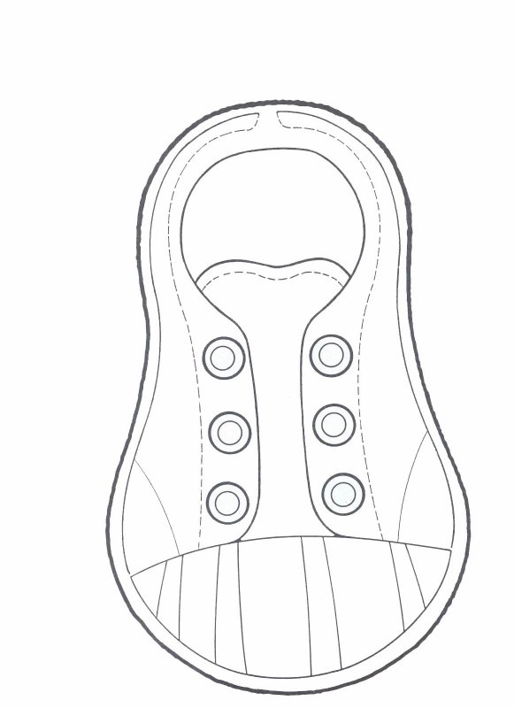 Макет обуви для шнуровки