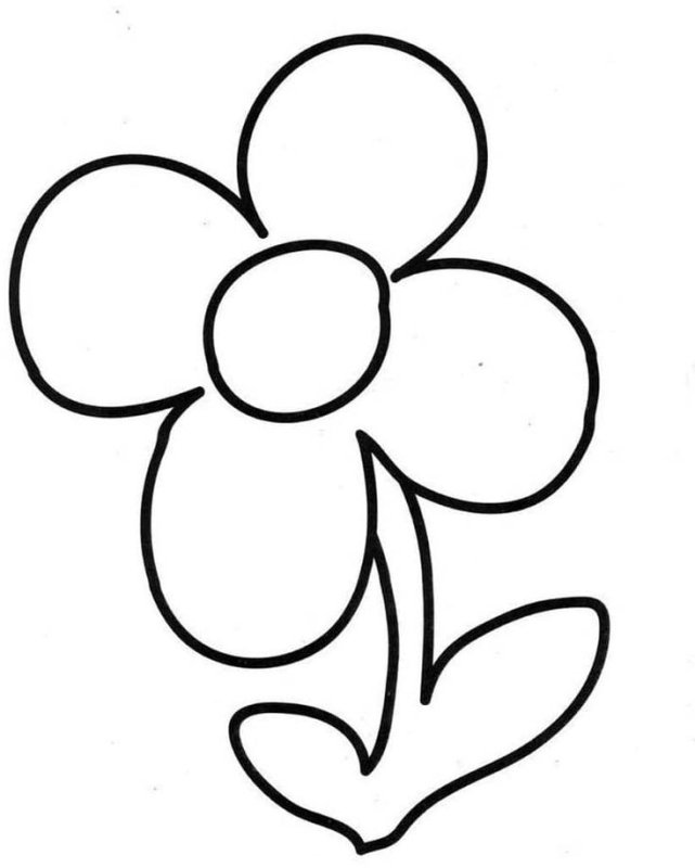Цветы раскраска для детей