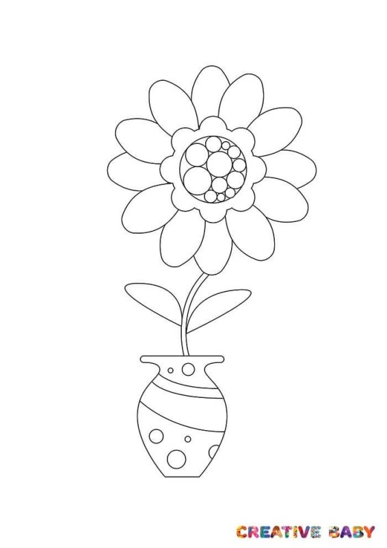 Цветок для пластилинографии