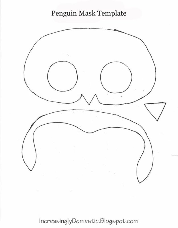 Маска пингвина шаблон на печать