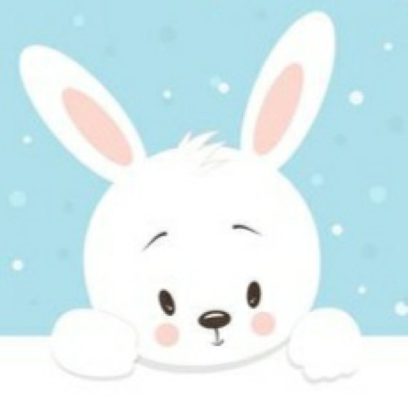 Зайчик выглядывает