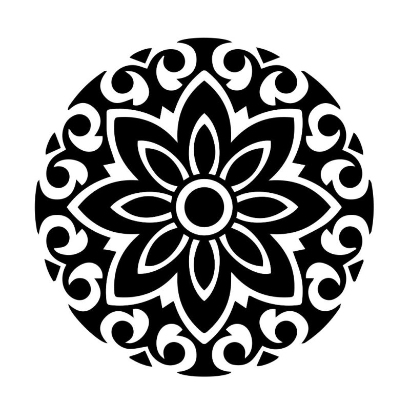 Орнамент круглый казахский