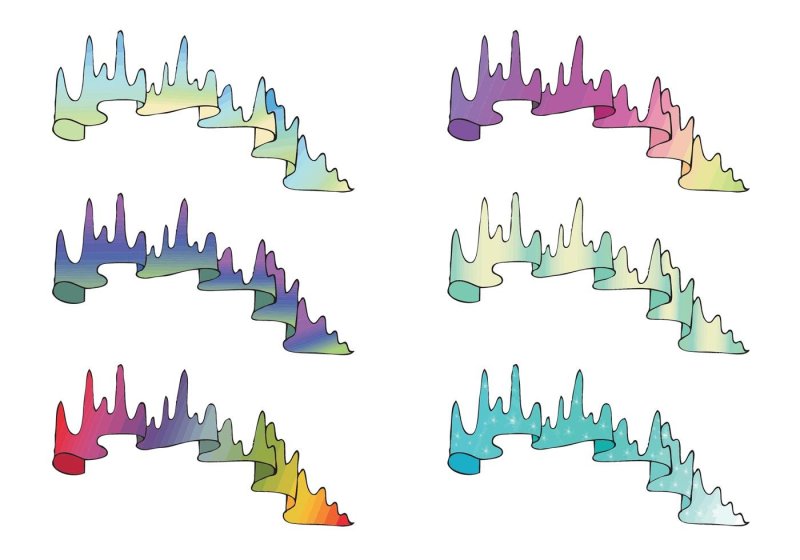 Стилизованное изображение Северного сияния