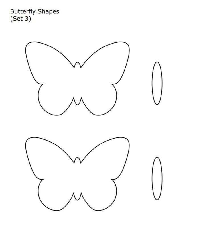 Бабочка трафарет для аппликации