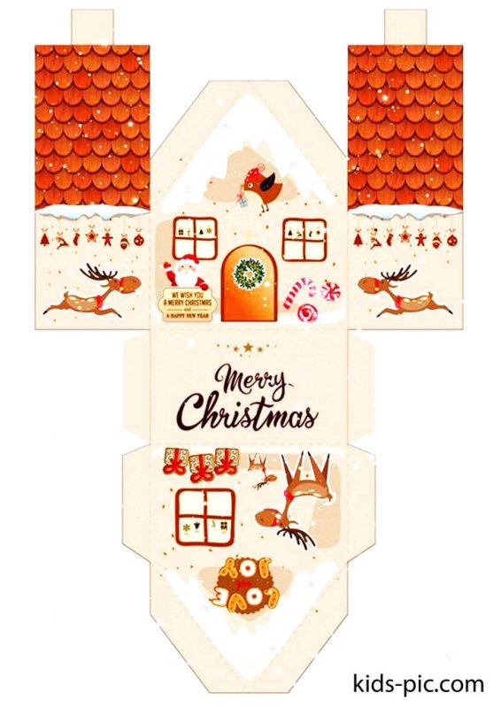 Макет новогоднего домика