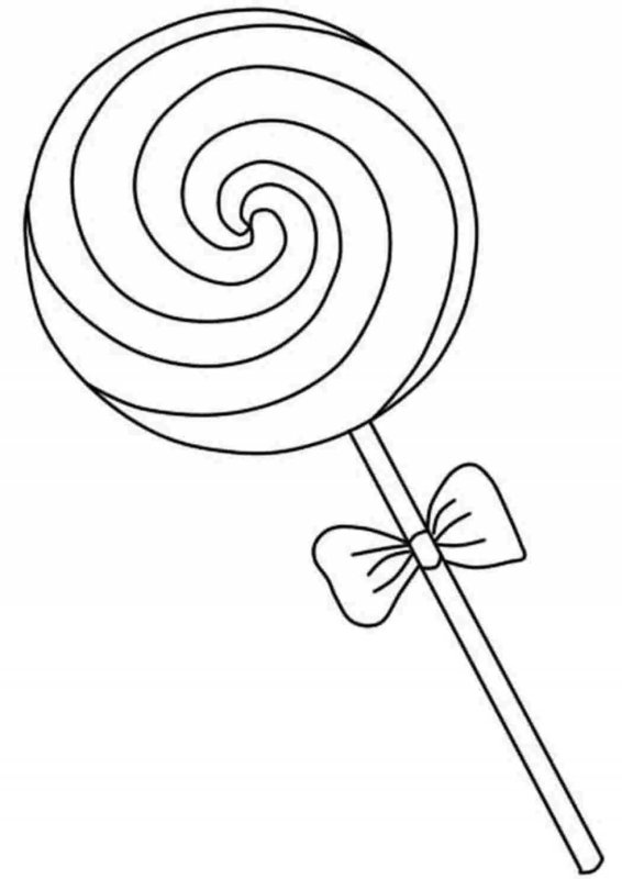 Леденец раскраска для детей