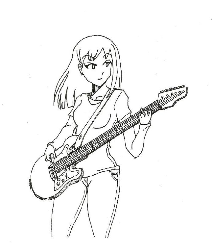 Позы для рисования с гитарой