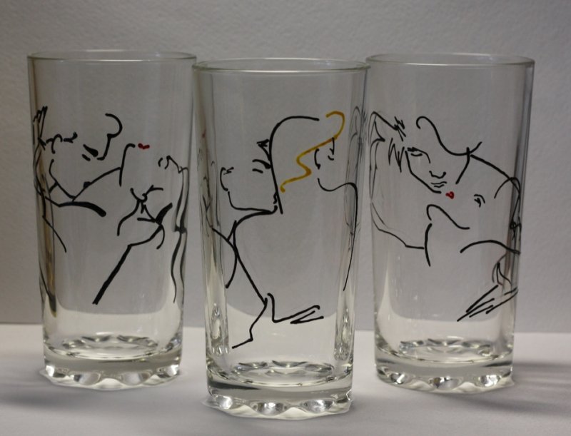 Витражная роспись стаканов