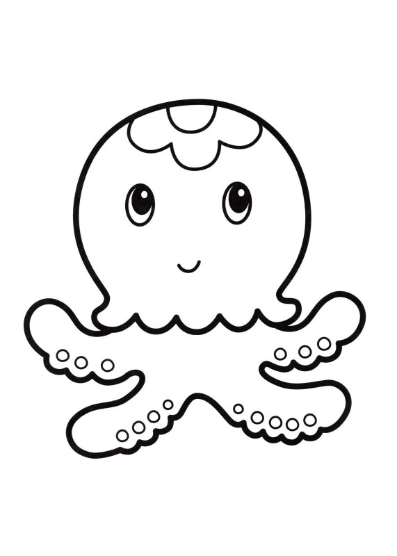 Раскраска осьминог