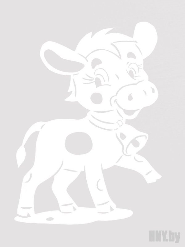Трафарет бычок для вырезания