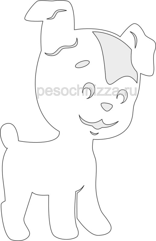 Трафареты на окна собака