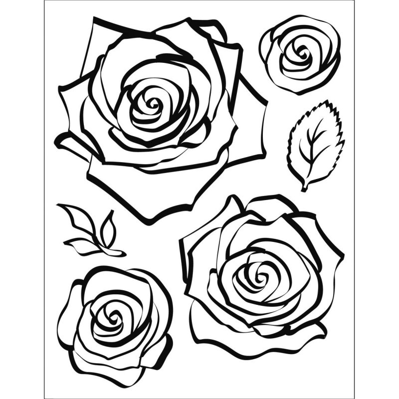 Трафарет "розы"