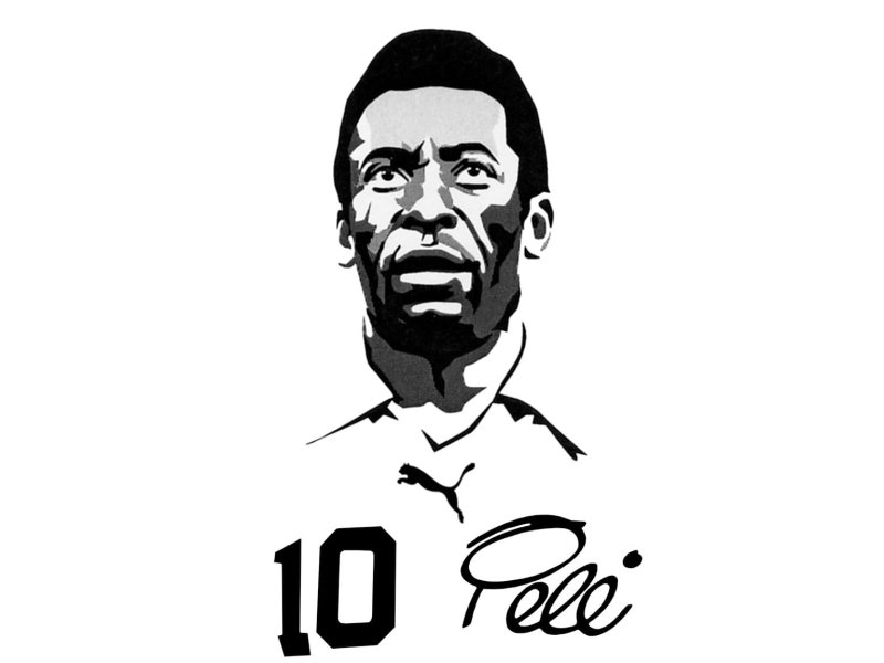 Портрет Пеле футболиста