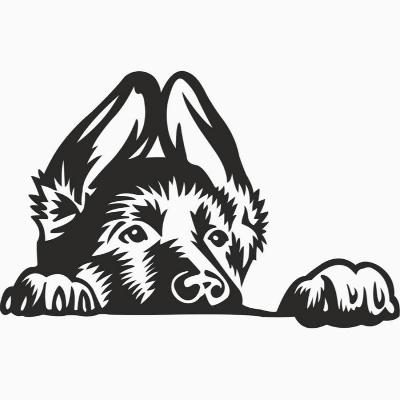 Трафарет овчарки