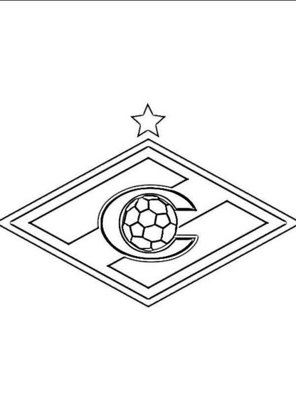 Эмблема Спартака футбольный клуб раскраска