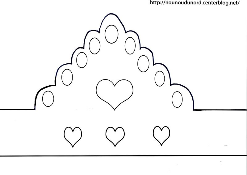 Корона раскраска для детей