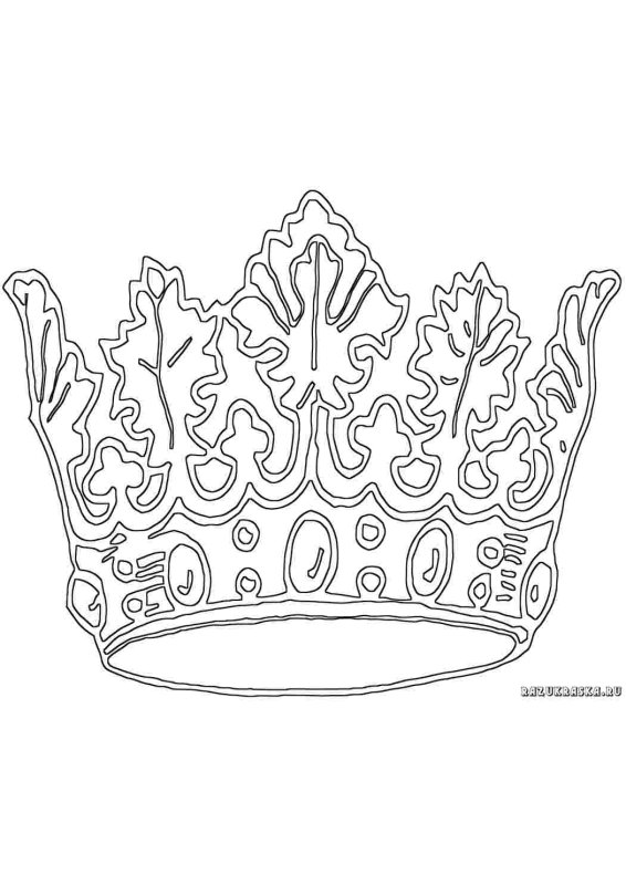 Корона раскраска для детей