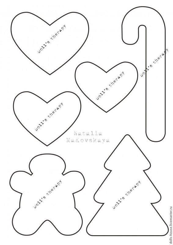 Игрушки из фетра на новый год выкройки