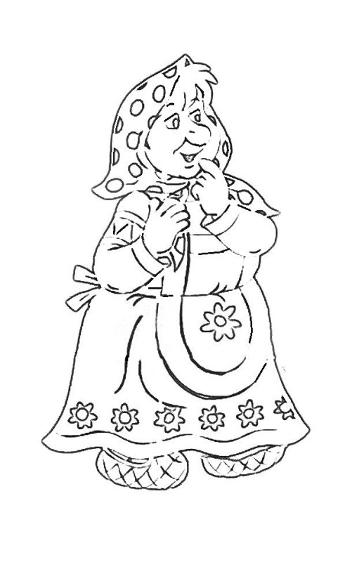 Трафарет Снегурочки на окно