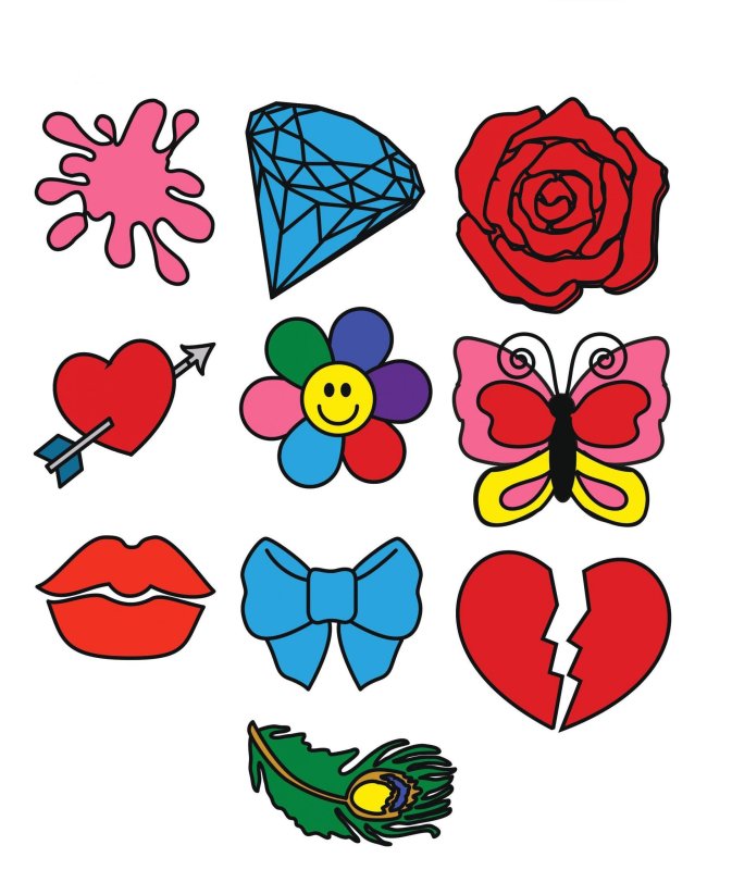 Цветные картинки для вырезания