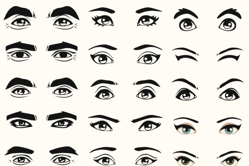 Глаза шаблон