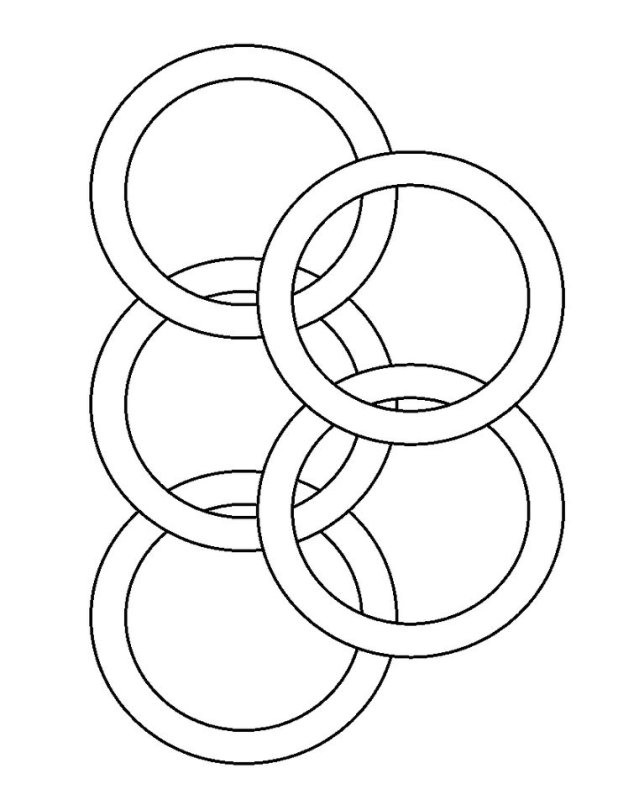 Кольца Олимпийских игр раскраска