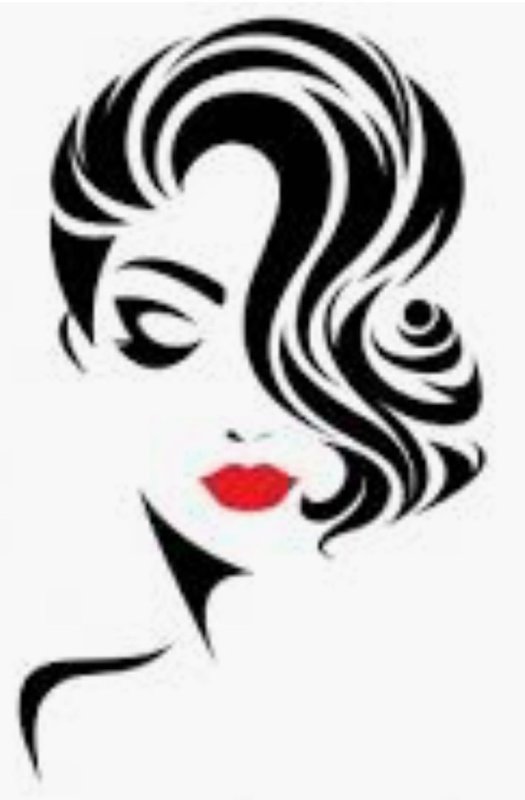 Силуэт девушки с прической