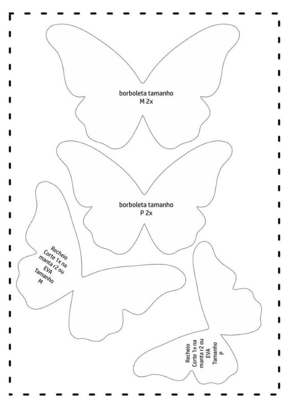 Трафарет бабочки из фетра