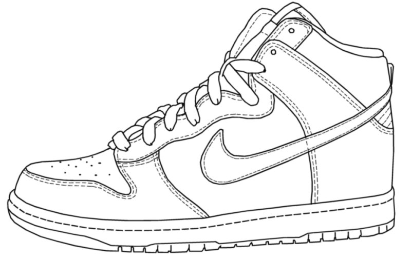 Nike Dunk раскраска
