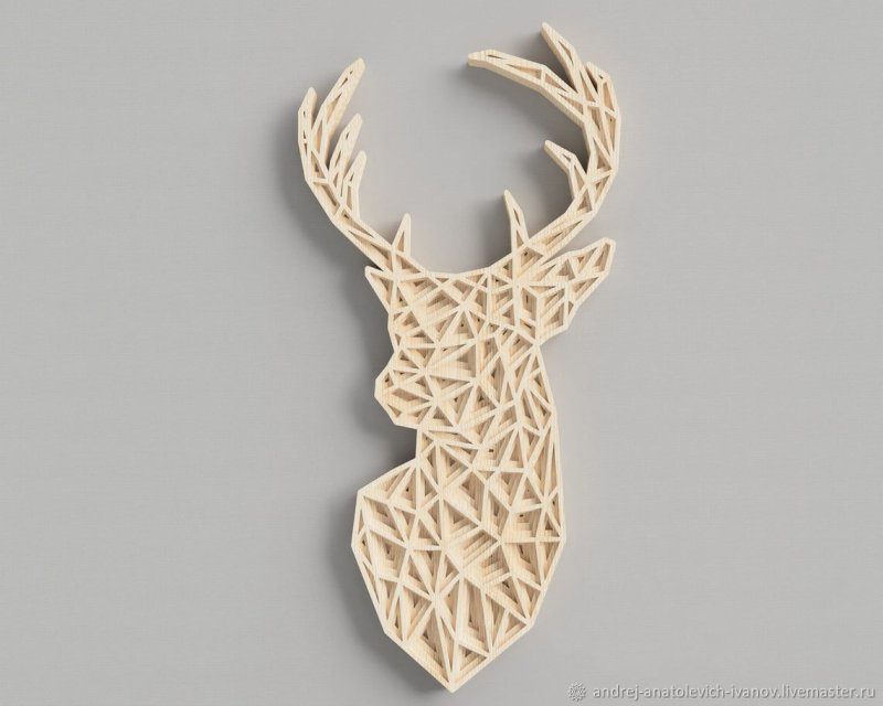 Олень лазерная мозаика