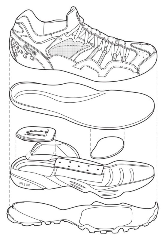 Трафарет кроссовок