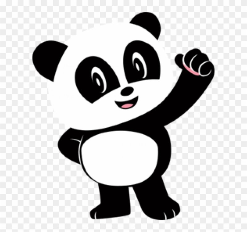 Панда силуэт