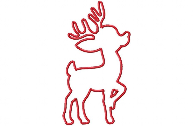 Трафарет оленя для вырезания
