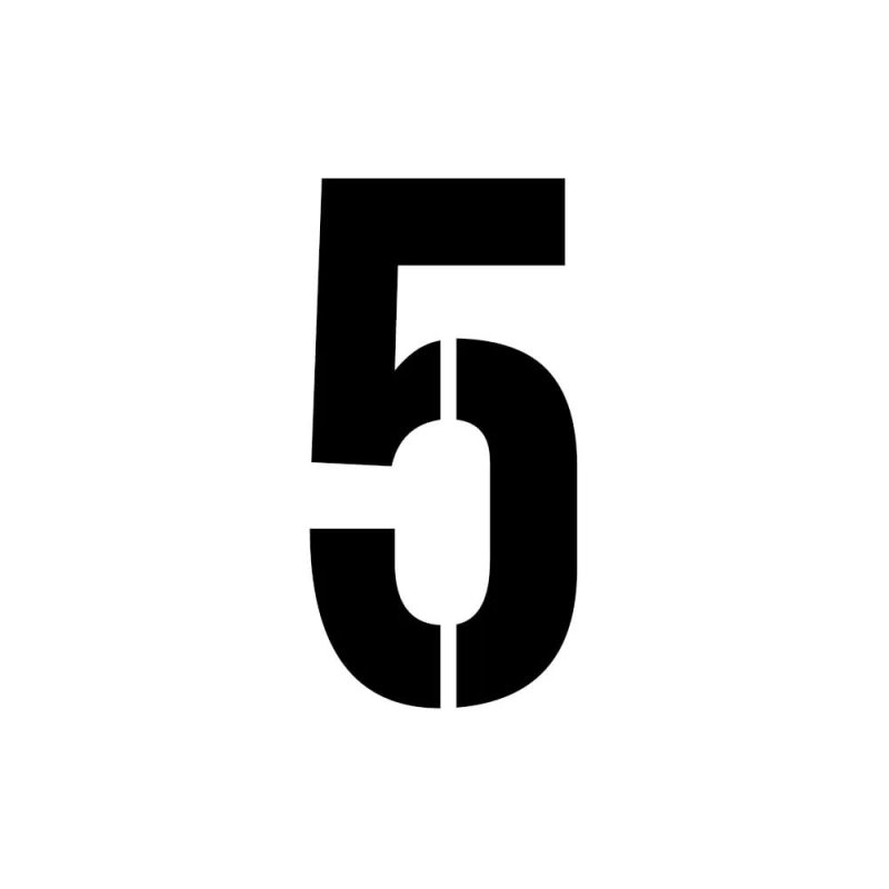 Цифра 5 трафарет