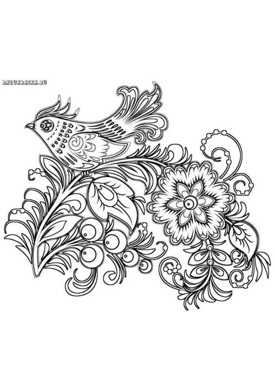 Хохлома роспись трафареты