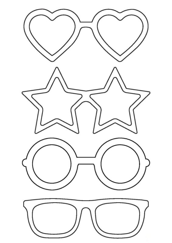 Шаблон очков для вырезания