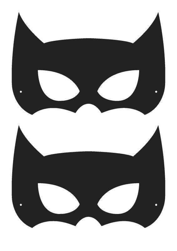 Маска Бэтмена трафарет
