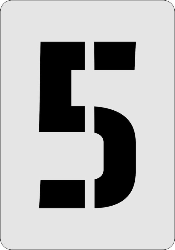 Цифра 7 трафарет