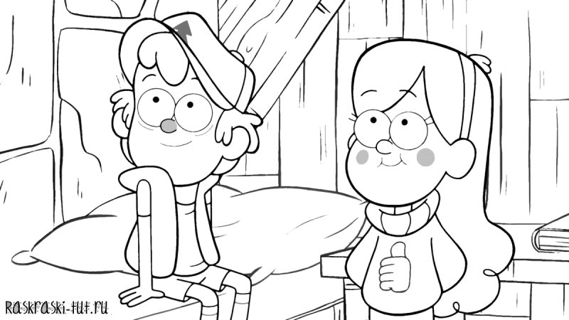 Раскраска Гравити Фолз Мейбл